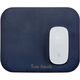 Personalized Two-Sided Leather Mouse Pad - Navy & Tan Image 1 of 4